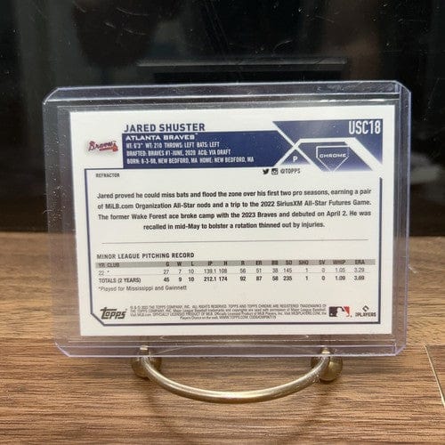 Cheap Sneaks Footwear/Sports Cards Baseball Card Jared Shuster Atlanta Braves 2023 Topps Chrome Update Silver Refractor