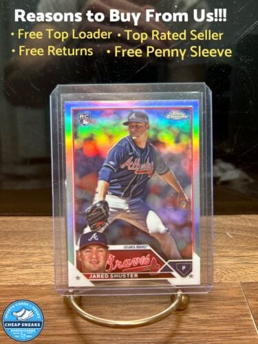 Cheap Sneaks Footwear/Sports Cards Baseball Card Jared Shuster Atlanta Braves 2023 Topps Chrome Update Silver Refractor
