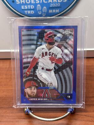 Cheap Sneaks Footwear/Sports Cards Baseball Card Jared Walsh 2023 Topps Chrome Blue Sonar Refractor #89 Angels #124/125
