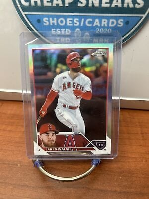 Cheap Sneaks Footwear/Sports Cards Baseball Card Jared Walsh 2023 Topps Chrome Refractor #89 Los Angeles Angels