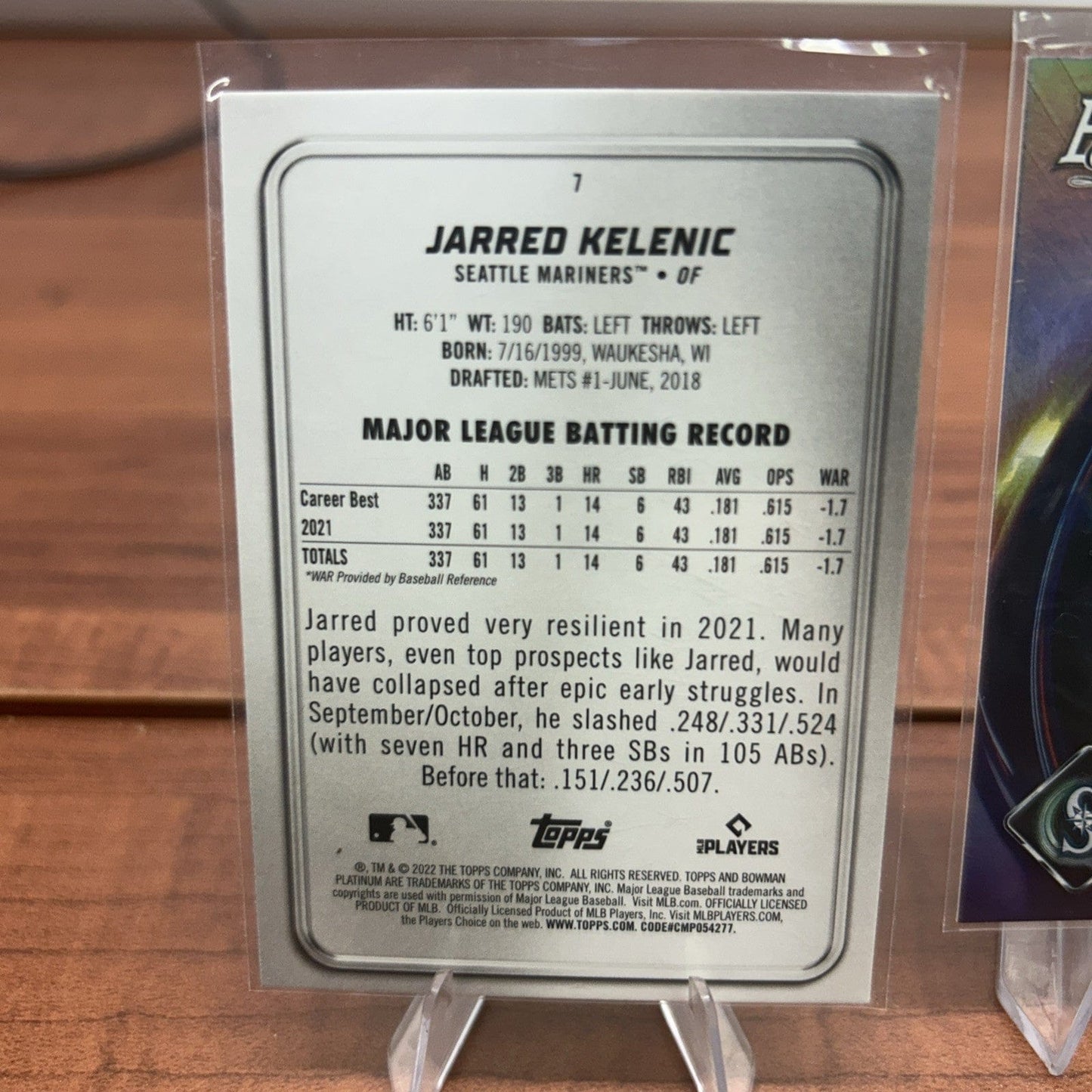 Cheap Sneaks Footwear/Sports Cards Baseball Card Jarred Kelenic 2022 Bowman Platinum Seattle Mariners #7 Braves+ Bonus