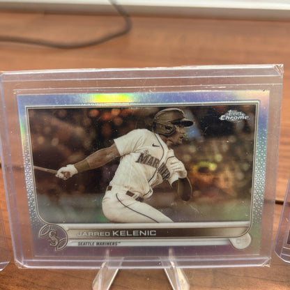 Cheap Sneaks Footwear/Sports Cards Baseball Card Jarred Kelenic 2022 Topps Chrome #135 Lot Sepia, Prism Refractor + Bas