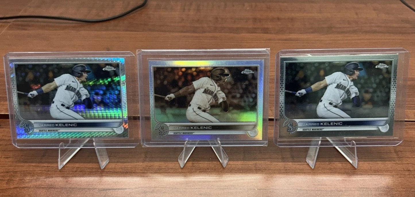 Cheap Sneaks Footwear/Sports Cards Baseball Card Jarred Kelenic 2022 Topps Chrome #135 Lot Sepia, Prism Refractor + Bas