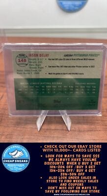 Cheap Sneaks Footwear/Sports Cards Baseball Card Jason Delay RC 2023 Topps Chrome Platinum Anniversary #145 Pittsburgh