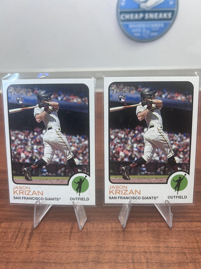 Cheap Sneaks Footwear/Sports Cards Baseball Card Jason Krizan RC 2022 Topps Heritage #513 San Francisco Giants