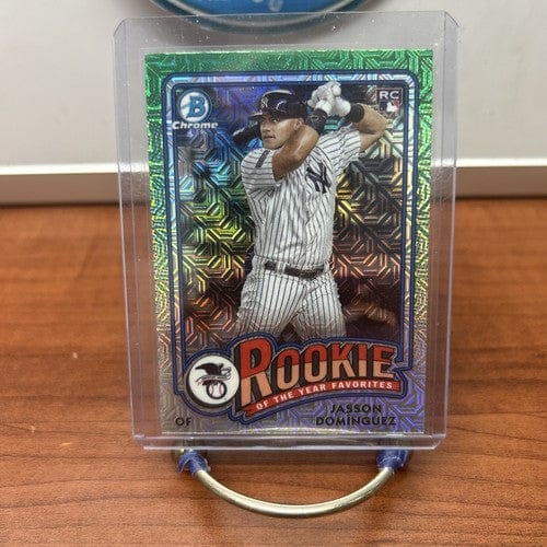 Cheap Sneaks Footwear/Sports Cards Baseball Card Jasson Dominguez 2024 Bowman Mojo Refractor Rookie of the Year Favorit