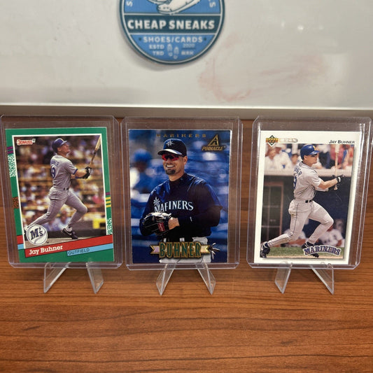 Cheap Sneaks Footwear/Sports Cards Baseball Card Jay Burner 1997 Pinnacle #55, 92 Upper Deck #441, 91 Donruss #509