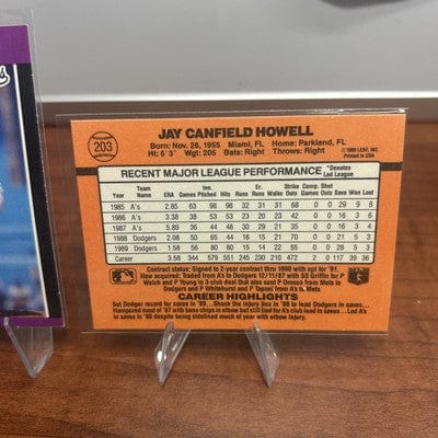 Cheap Sneaks Footwear/Sports Cards Baseball Card Jay Howell 1990 Donruss Baseball #203 Los Angeles Dodgers