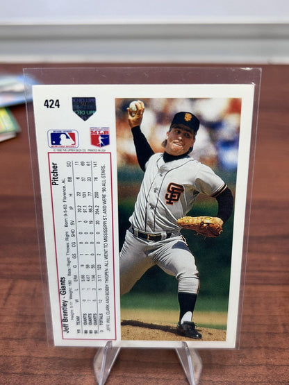 Cheap Sneaks Footwear/Sports Cards Baseball Card Jeff Brantley 1991 Upper Deck #424d San Francisco Giants
