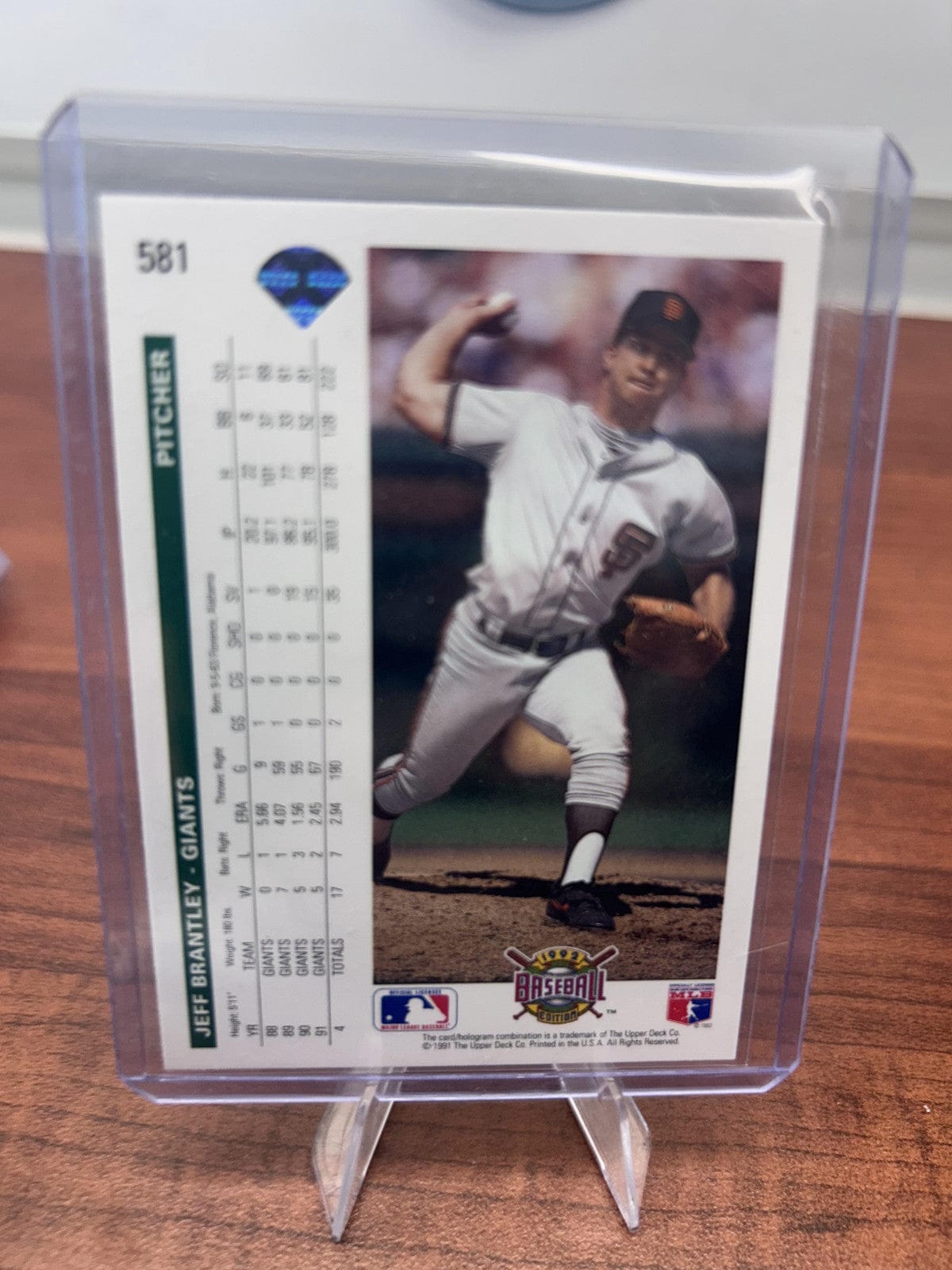 Cheap Sneaks Footwear/Sports Cards Baseball Card Jeff Brantley 1992 Upper Deck #581 San Francisco Giants