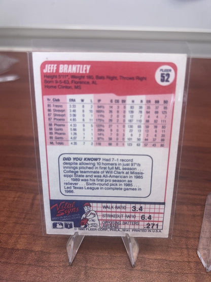 Cheap Sneaks Footwear/Sports Cards Baseball Card Jeff Brantley RC 1990 Fleer #52 San Francisco Giants
