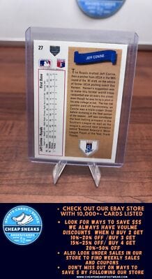 Cheap Sneaks Footwear/Sports Cards Baseball Card Jeff Conine RC 1991 Upper Deck #27 Kansas City Royals