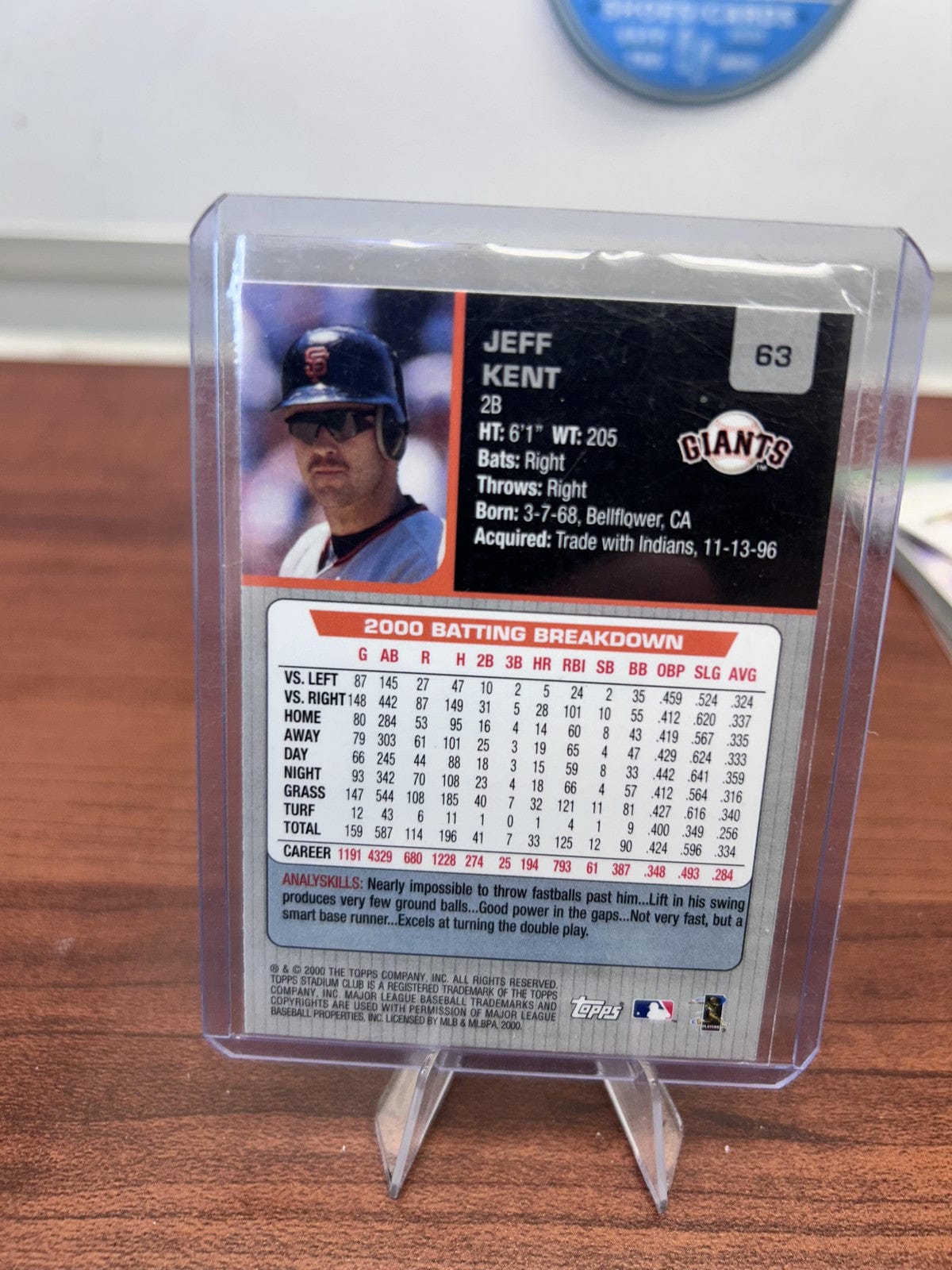 Cheap Sneaks Footwear/Sports Cards Baseball Card Jeff Kent 2001 Stadium Club #63 San Francisco Giants