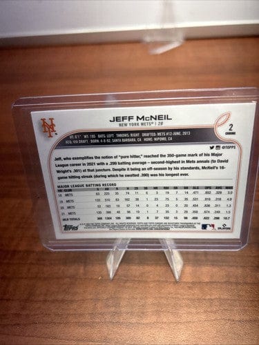 Cheap Sneaks Footwear/Sports Cards Baseball Card Jeff McNeil 2022 Topps Chrome #2 New York Mets (X2)