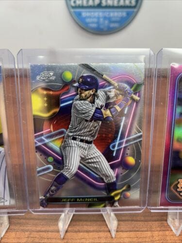 Cheap Sneaks Footwear/Sports Cards Baseball Card Jeff McNeil Lot 2023 Topps Cosmic/platinum Anniversary/Pink Refractor