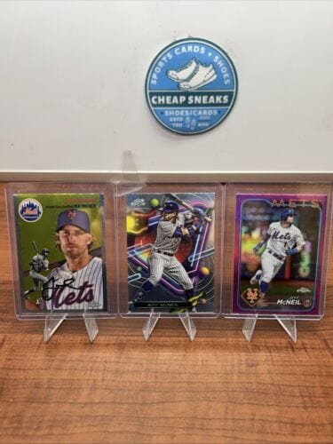 Cheap Sneaks Footwear/Sports Cards Baseball Card Jeff McNeil Lot 2023 Topps Cosmic/platinum Anniversary/Pink Refractor