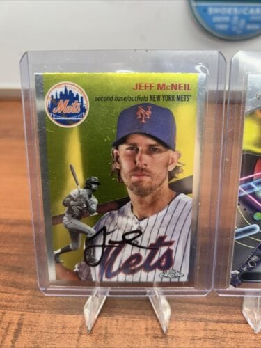 Cheap Sneaks Footwear/Sports Cards Baseball Card Jeff McNeil Lot 2023 Topps Cosmic/platinum Anniversary/Pink Refractor