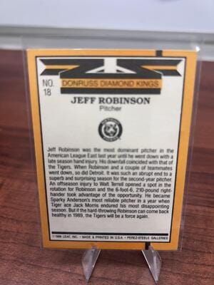 Cheap Sneaks Footwear/Sports Cards Baseball Card Jeff Robinson 1989 Donruss #18 Detroit Tigers