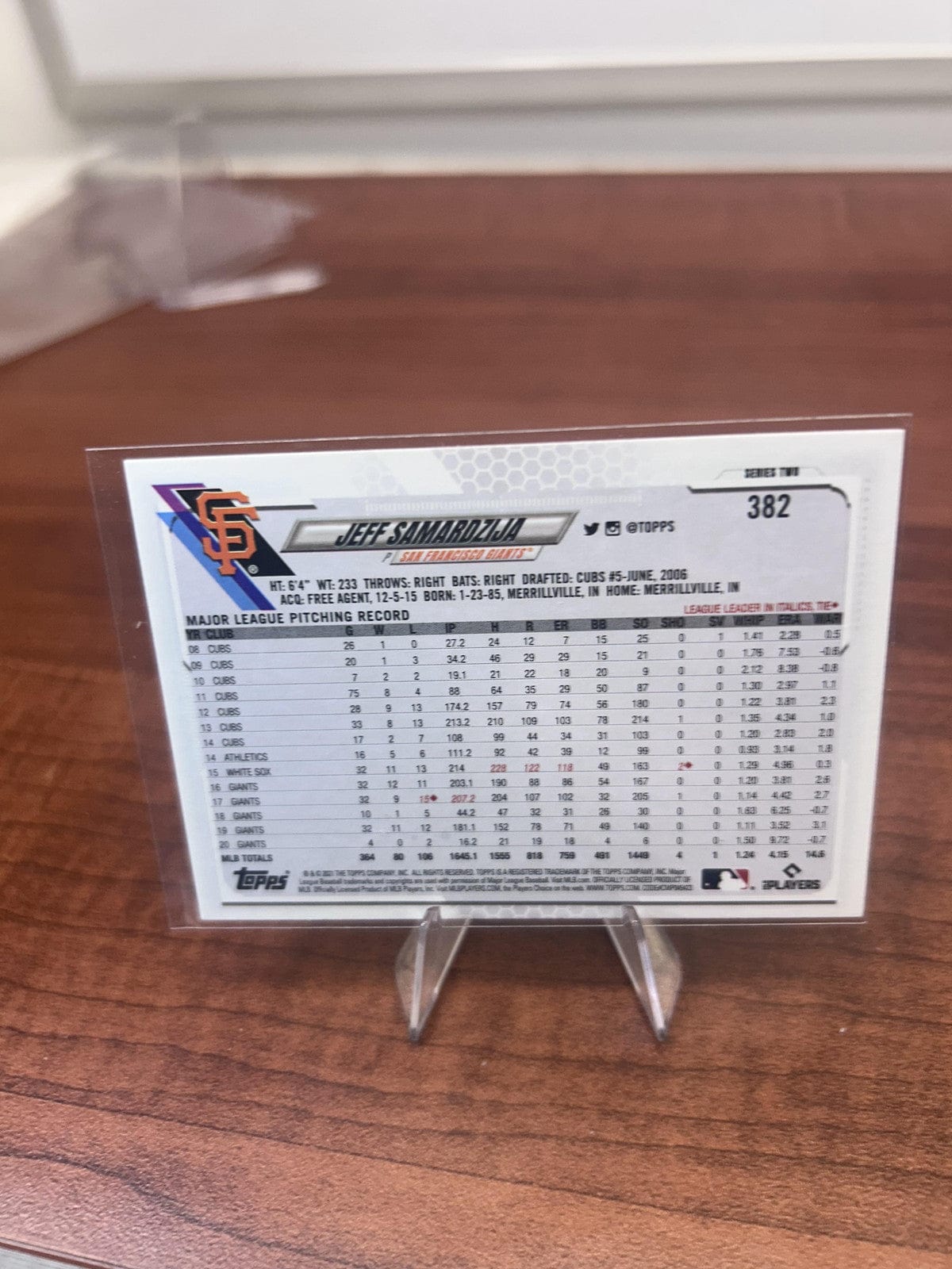 Cheap Sneaks Footwear/Sports Cards Baseball Card Jeff Samardzija 2021 Topps #382 San Francisco Giants