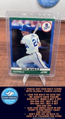 Cheap Sneaks Footwear/Sports Cards Baseball Card Jeff Schulz 1991 Score 100 Rising Stars #25 Kansas City Royals