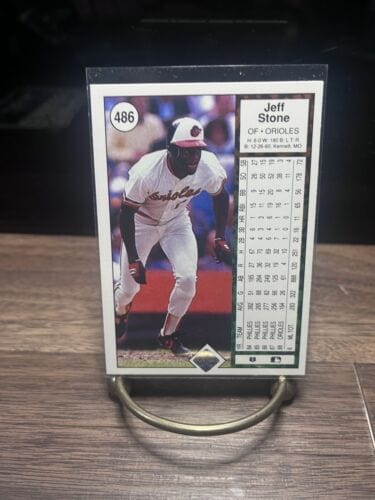Cheap Sneaks Footwear/Sports Cards Baseball Card Jeff Stone Baltimore Orioles OF 1989 Upper Deck Card #486