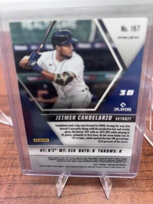Cheap Sneaks Footwear/Sports Cards Baseball Card Jeimer Candelario 2021 Panini Mosaic Red #157 Detroit Tigers