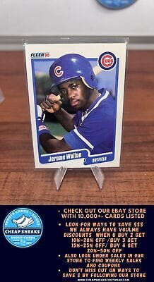 Cheap Sneaks Footwear/Sports Cards Baseball Card Jerome Walton 1990 Fleer #44 Chicago Cubs