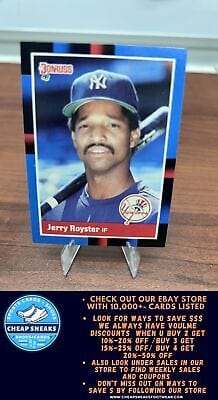 Cheap Sneaks Footwear/Sports Cards Baseball Card Jerry Royster 1988 Donruss #660 New York Yankees