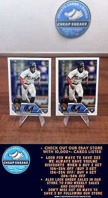 Cheap Sneaks Footwear/Sports Cards Baseball Card Jesus Sanchez 2023 Topps #44 Marlins + Bonus Card