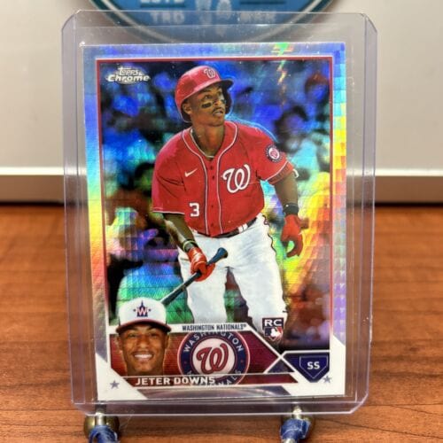 Cheap Sneaks Footwear/Sports Cards Baseball Card jETER DOWNS 2023 Topps Chrome Prism Refractor Rookie RC #56 NATIONALS