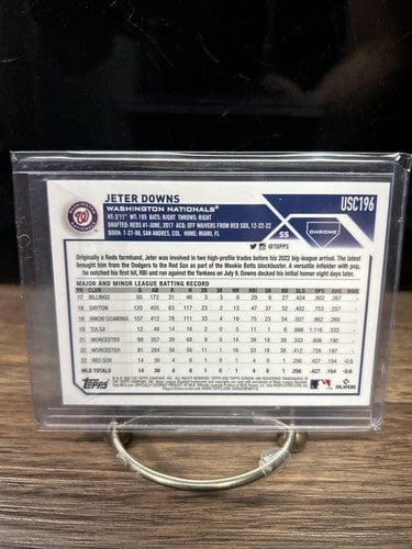 Cheap Sneaks Footwear/Sports Cards Baseball Card Jeter Downs Prism Refractor 2023 Topps Chrome Update USC196 Nationals