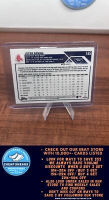 Cheap Sneaks Footwear/Sports Cards Baseball Card Jeter Downs RC 2023 Topps #165 Boston Red Sox