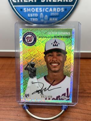 Cheap Sneaks Footwear/Sports Cards Baseball Card Jeter Downs RC /499 2023 Topps Chrome Platinum Anniv Topps Refractor #