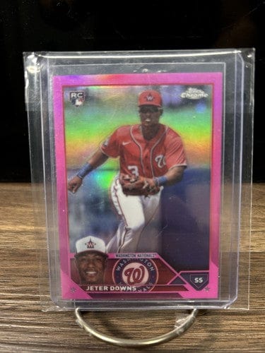 Cheap Sneaks Footwear/Sports Cards Baseball Card JETER DOWNS RC Pink Refractor 2023 Topps Chrome Update USC196 National