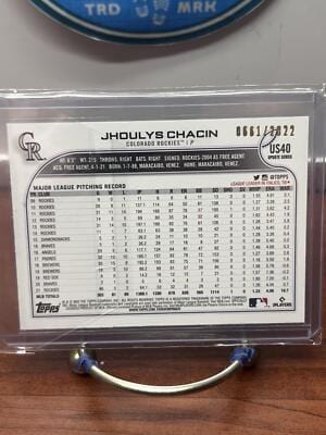 Cheap Sneaks Footwear/Sports Cards Baseball Card Jhoulys Chacin 2022 Topps Update Gold Parallel #US40 Colorado Rockies