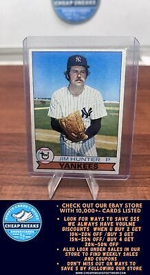 Cheap Sneaks Footwear/Sports Cards Baseball Card Jim Hunter 1979 Topps #670 New York Yankees