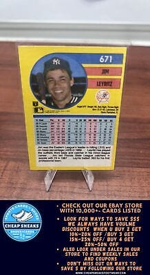 Cheap Sneaks Footwear/Sports Cards Baseball Card Jim Leyritz 1991 Fleer #671 New York Yankees