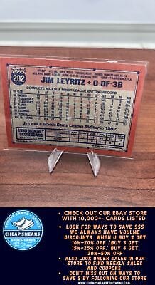 Cheap Sneaks Footwear/Sports Cards Baseball Card Jim Leyritz 1991 Topps #202 New York Yankees