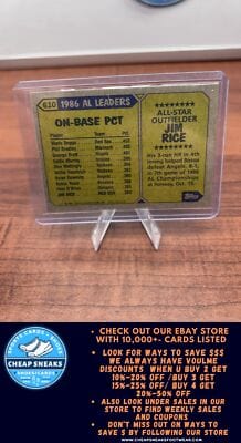 Cheap Sneaks Footwear/Sports Cards Baseball Card Jim Rice 1987 Topps #610 Boston Red Sox