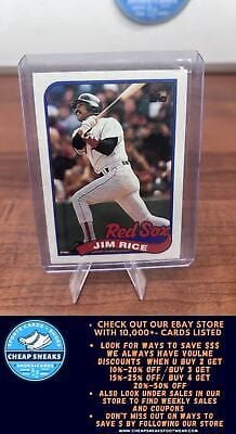 Cheap Sneaks Footwear/Sports Cards Baseball Card Jim Rice 1989 Topps #245 Boston Red Sox