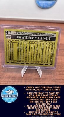 Cheap Sneaks Footwear/Sports Cards Baseball Card Jim Rice 1990 Topps #785 Boston Red Sox
