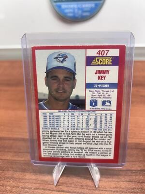 Cheap Sneaks Footwear/Sports Cards Baseball Card Jimmy Key 1990 Score #407 Toronto Blue Jays