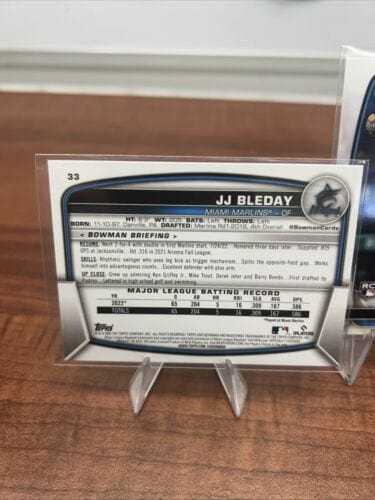 Cheap Sneaks Footwear/Sports Cards Baseball Card JJ Bleday (RC) 2023 Bowman #33 Rookie Miami Marlins+ Bonus Card