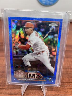 Cheap Sneaks Footwear/Sports Cards Baseball Card Joc Pederson 2023 Topps Chrome Blue Logofractor Refractor /150 #31 Gia