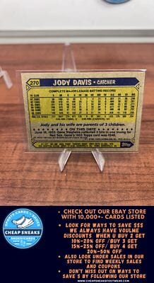 Cheap Sneaks Footwear/Sports Cards Baseball Card Jody Davis 1987 Topps #270 Chicago Cubs