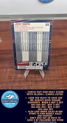 Cheap Sneaks Footwear/Sports Cards Baseball Card Jody Davis 1988 Fleer #414 Chicago Cubs