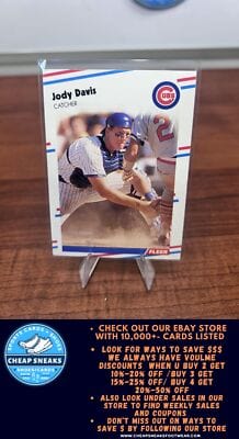 Cheap Sneaks Footwear/Sports Cards Baseball Card Jody Davis 1988 Fleer #414 Chicago Cubs