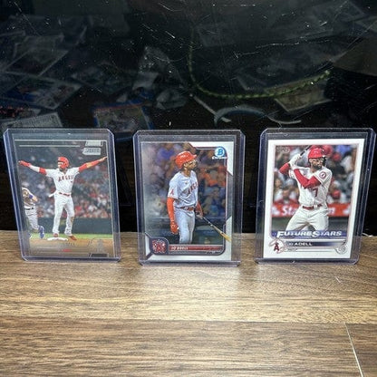 Cheap Sneaks Footwear/Sports Cards Baseball Card Joe Adell Lot(3) Los Angeles Angels 2022 Topps Future Stars ,22 Bowman