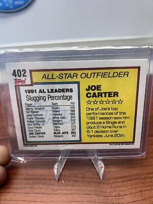 Cheap Sneaks Footwear/Sports Cards Baseball Card Joe Carter 1992 Topps Micro #402 Toronto Blue Jays