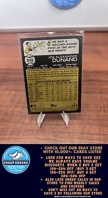 Cheap Sneaks Footwear/Sports Cards Baseball Card Joe Dunand RC 2022 Topps Heritage #512 Miami Marlins